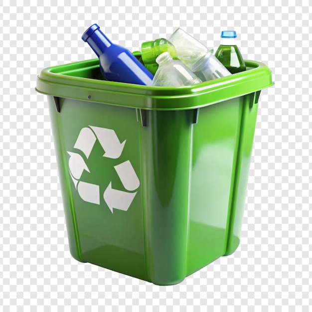 PSD recycle bin isolated on transparent background
