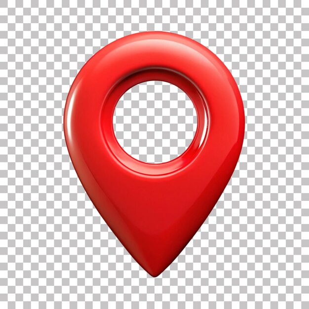 PSD red 3d map pin