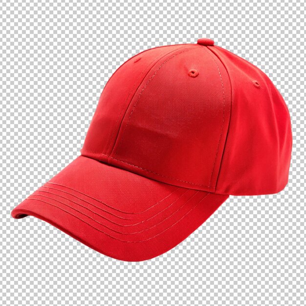 PSD red cap isolated transparent background
