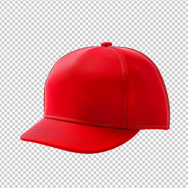 PSD red cap isolated on transparent background