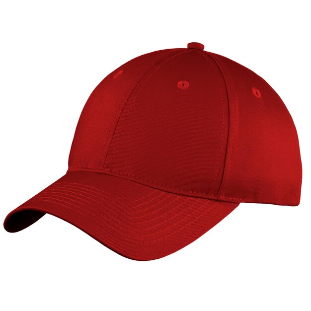 PSD a red cap with the word  l  on it