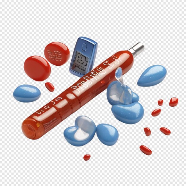 PSD a red crayon with a syringe next to a syringe