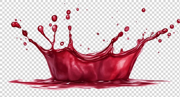PSD a red crown with splashes of water