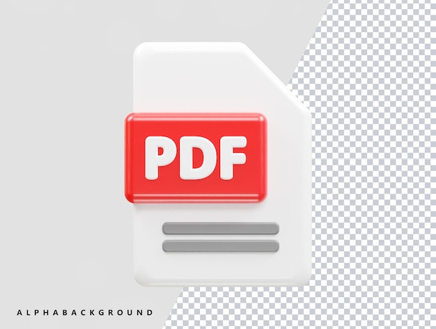 PSD a red folder with a red button that says pdf.