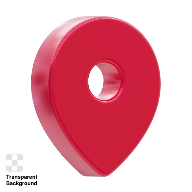 PSD a red heart with a circle on it