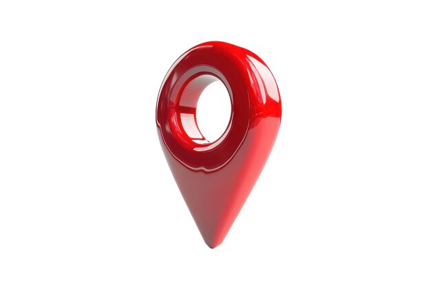 PSD red location pin on white background