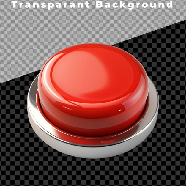 PSD red and silver blank application button icon 3d illustration