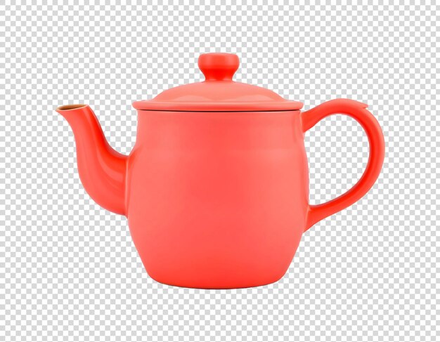 PSD a red teapot with a lid on it
