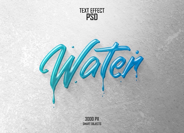 PSD refrescante custom text effect