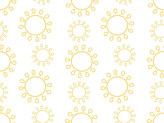 PSD repeating raster pattern of yellow line drawings of suns