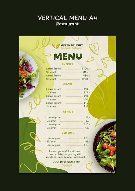 PSD restaurant template design