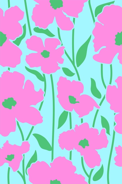 PSD retro flowers