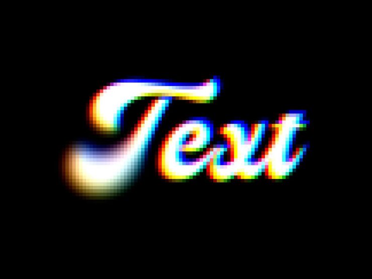 RGB Split Text Effect Editable PSD