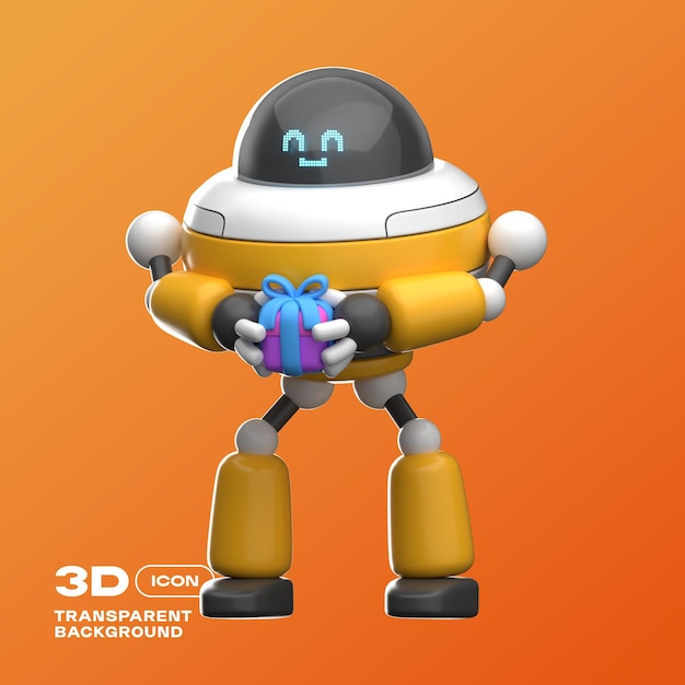 PSD robot activity 3d illustration png template