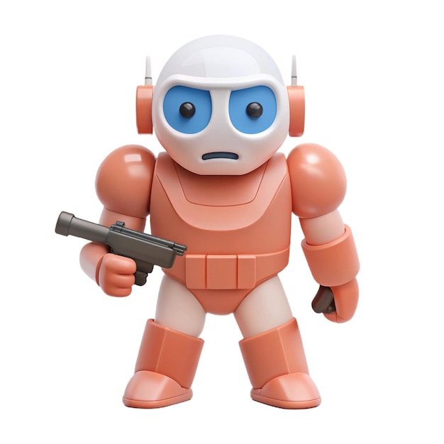 PSD a robot with a gun in his hand