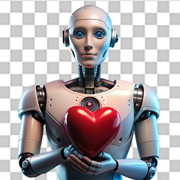 PSD robot with a heart on its chest