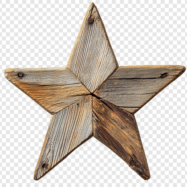 PSD rustic wooden star