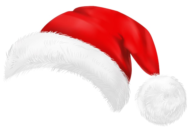 PSD santa claus red hat christmas hat isolated
