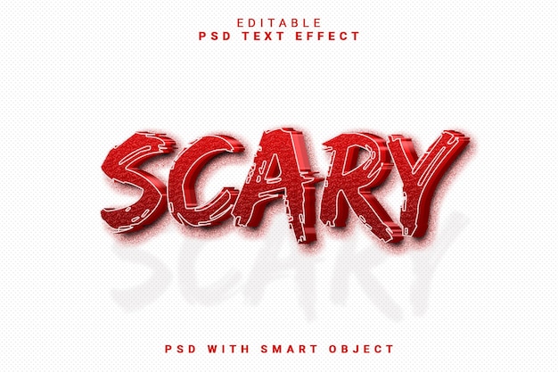 PSD scary 3d text effect