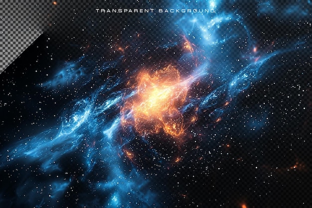 PSD sci fi space energy light hud elements effect on transparent background