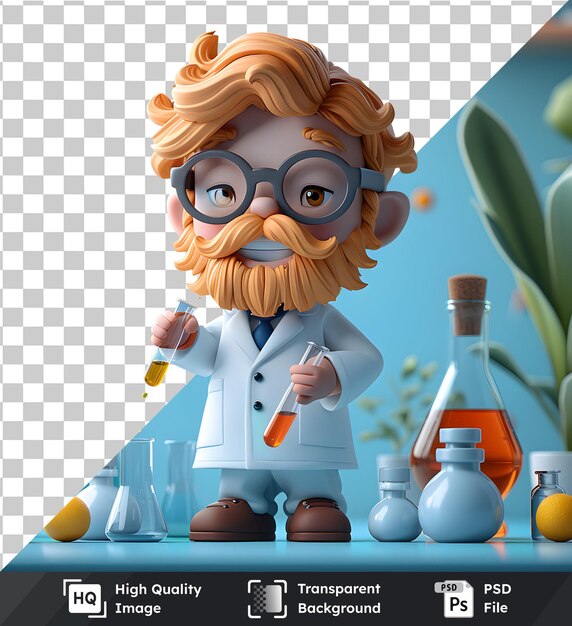 PSD scientist conducts experiment in laboratory with test tubes