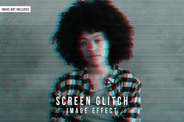 PSD screen glitch image effect