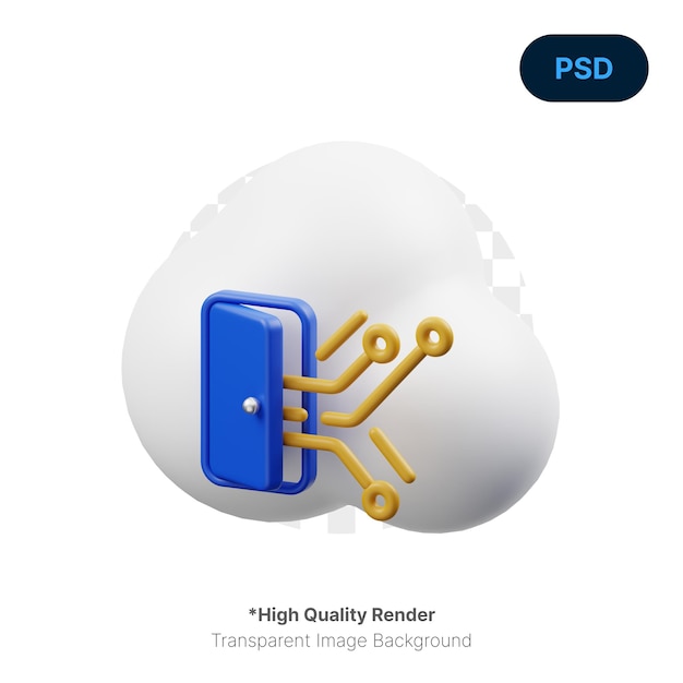 PSD a screen that says'high quality render'on it