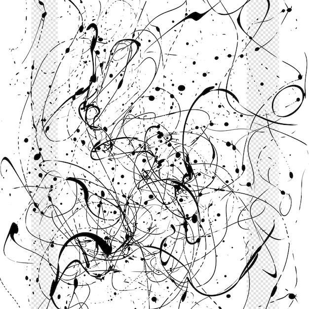 PSD scribbles sketch transparent background