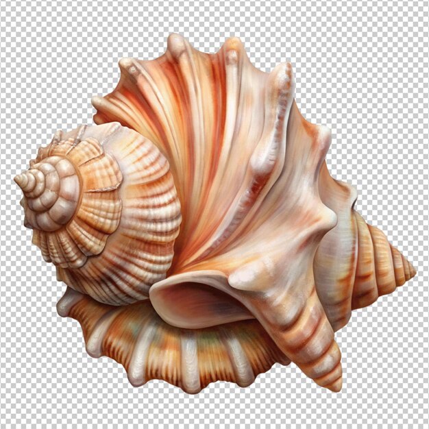 PSD seashell on white background