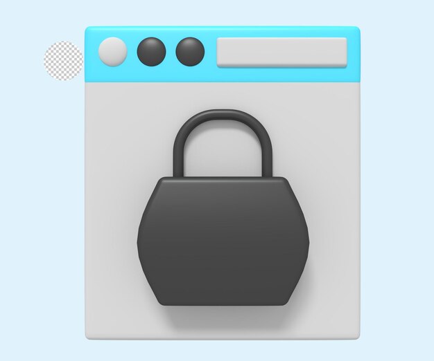 PSD security padlock of web page online