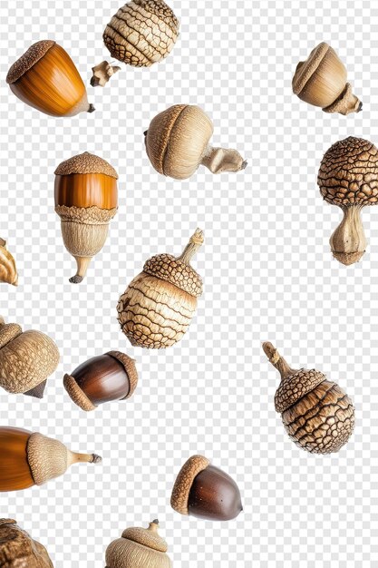 PSD a set of different types of nuts