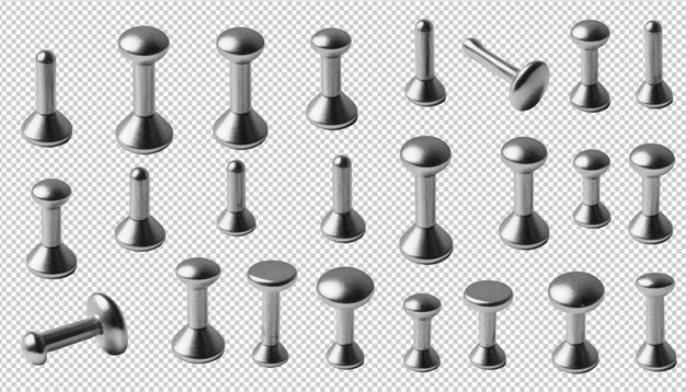 PSD set of push pins in different angles png