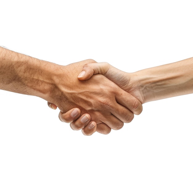 PSD shaking hands isolated on a transparent background