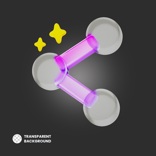 PSD share 3d user interface icon