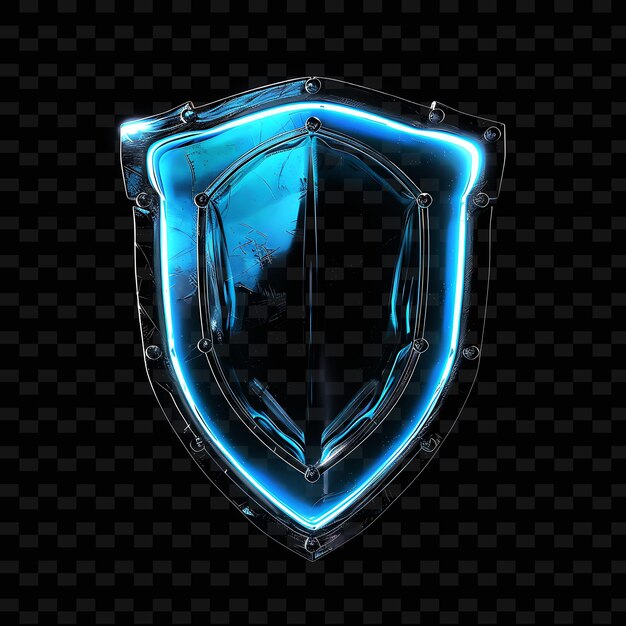 PSD a shield with a blue shield and the word shield on it