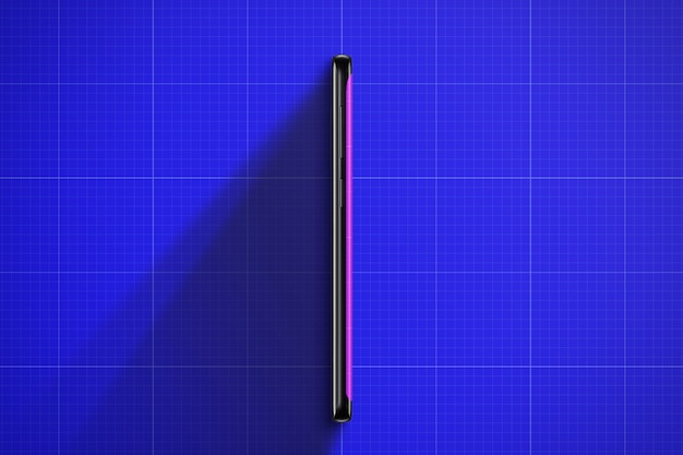 PSD side mobile mockup