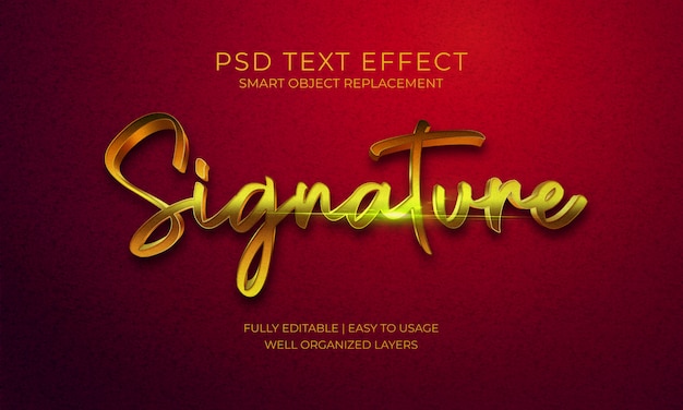 PSD signature text effect