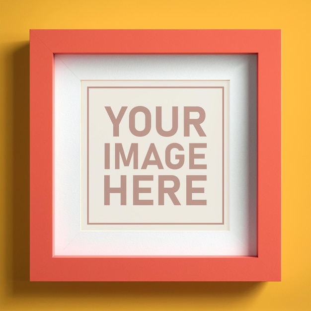 PSD simple clean frame with poster mockup