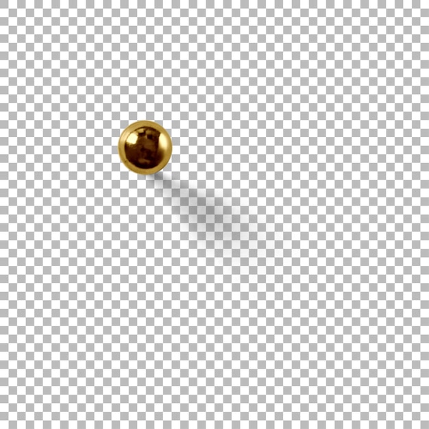 PSD a simple golden sphere casting a shadow on a white background emphasizing minimalism and elegance