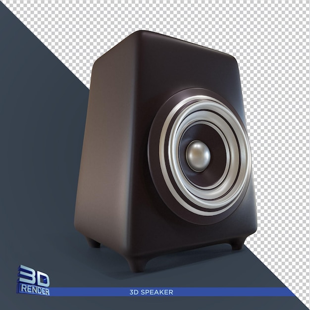 PSD single speaker box 3d render isolated