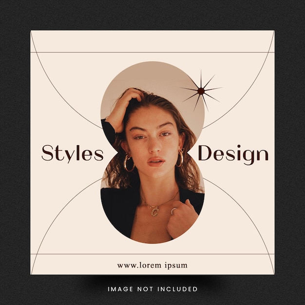 PSD skincare products instagram post set