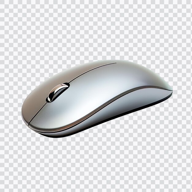 PSD a sleek silver computer mouse designed for efficient navigation and ergonomic usage perfect for both office and gaming environments