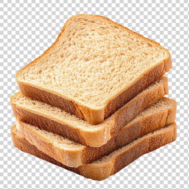 PSD slice grain bread isolated on transparent background
