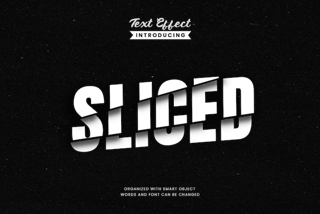 PSD sliced editable text effect urban typography