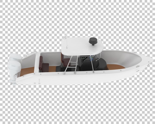 PSD small boat on transparent background 3d rendering illustration