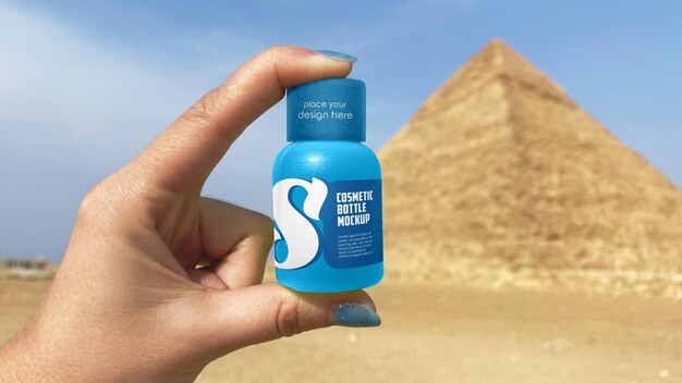 PSD small cosmetic bottle mockup