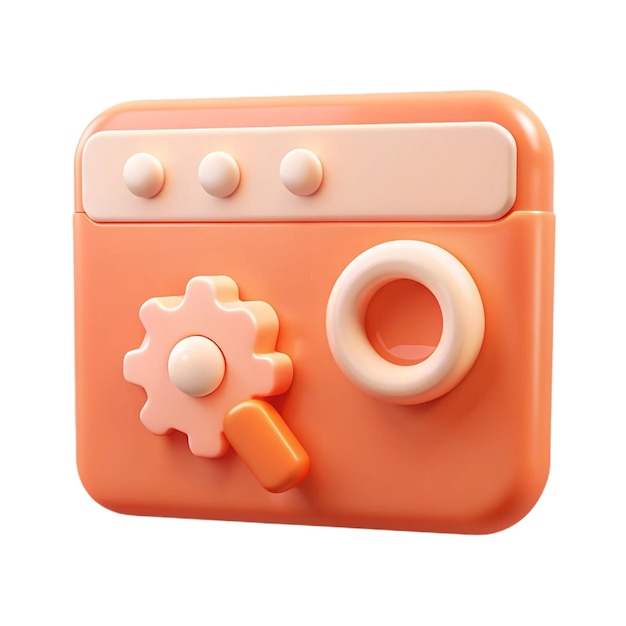 PSD a small orange object with a number 8 on it