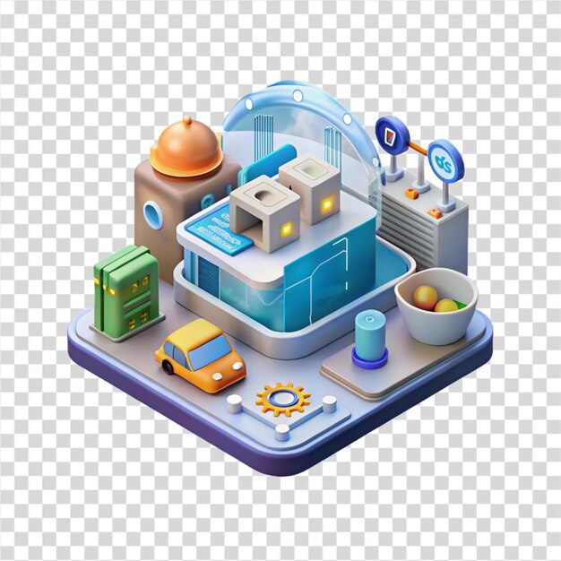 PSD smart city infrastructure a futuristic cityscape visualization