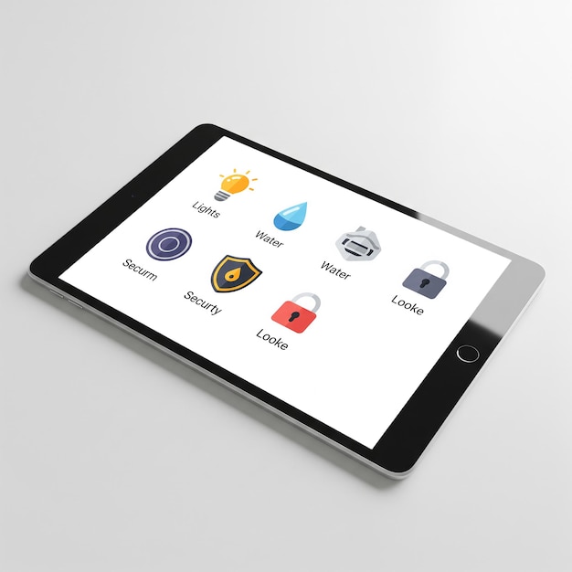 PSD smart home control panel on tablet