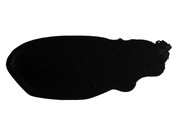 PSD a smear of black paint on an empty background